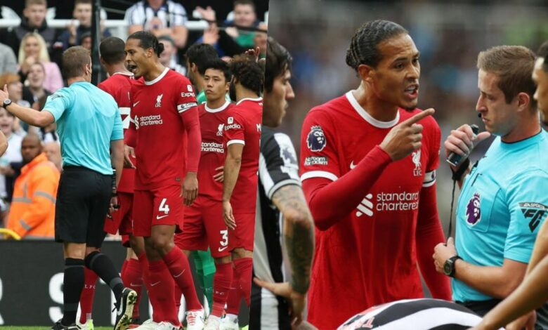 Van Dijk fined and handed a ban for confronting referee John Brooks