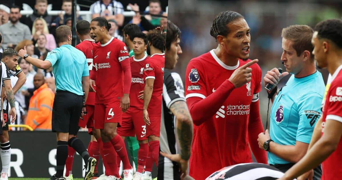 EPL Van Dijk fined and handed a ban for confronting referee John Brooks