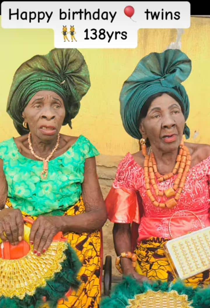 Elderly Twins birthday 138