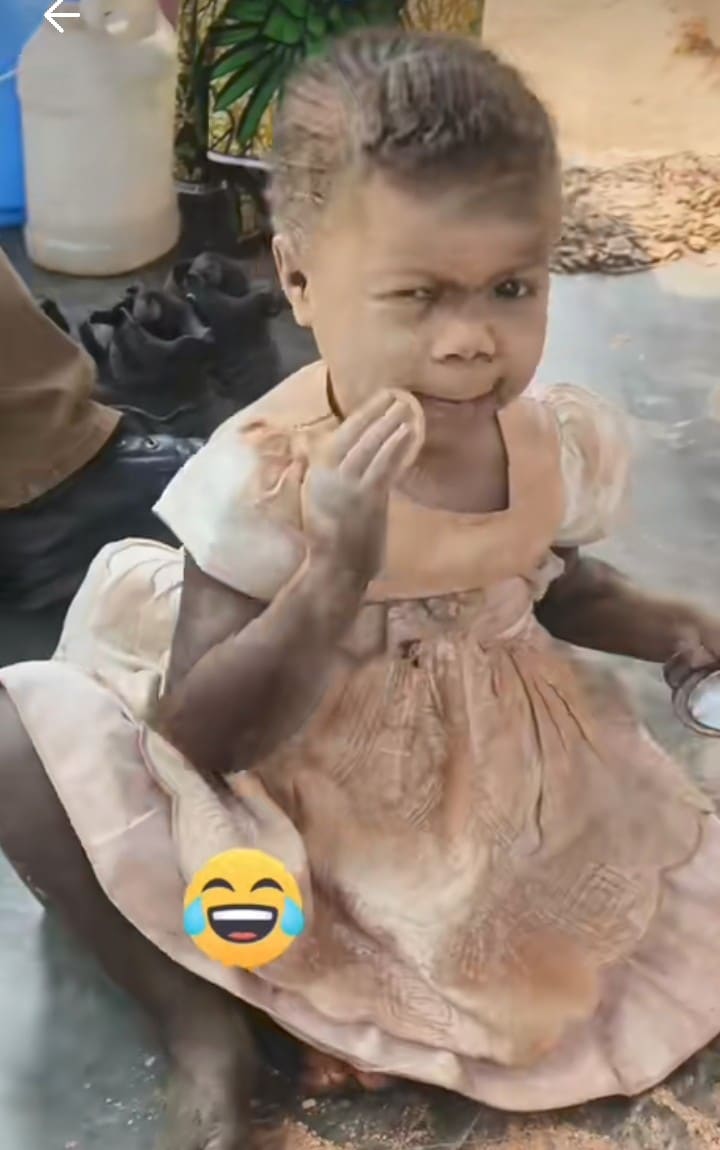 Little girl mother's pancake