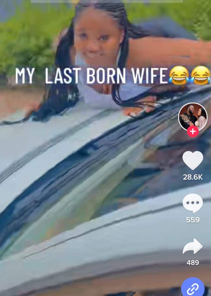 Moment playful last-born wife stops husband from going to work, Netizens gush over the couple (Video)