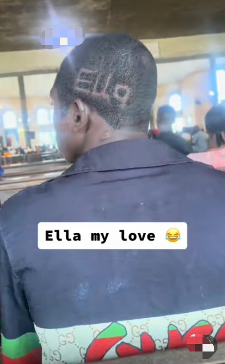 Man carves girlfriend's name on hair