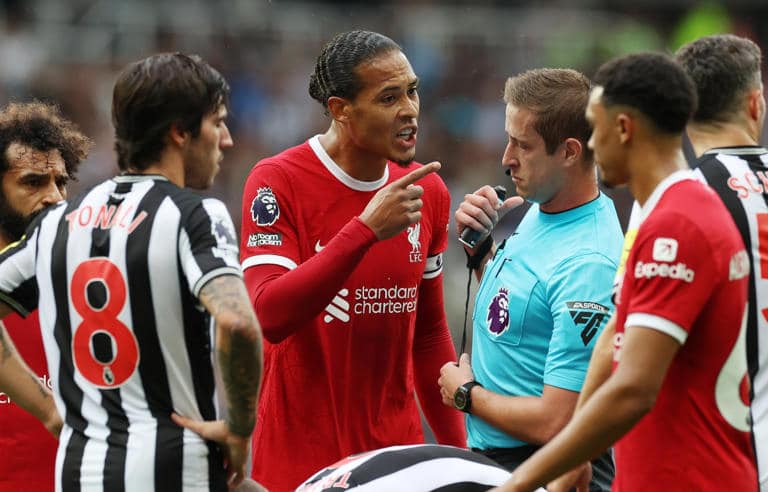 Van Dijk fined and handed a ban for confronting referee John Brooks