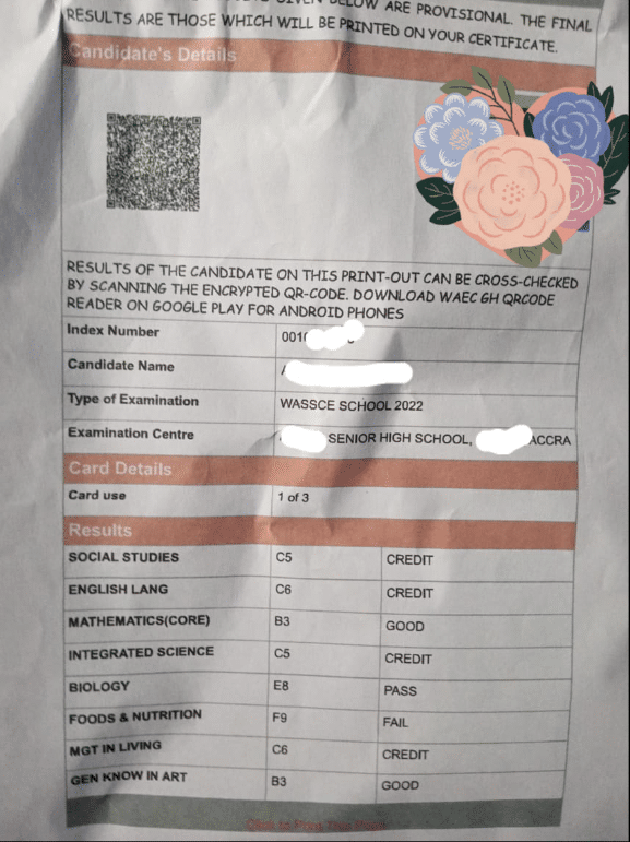 "What I can do?" - Lady heartbroken after being rejected by Nursing School shares her WASSCE results online, result causes buzz