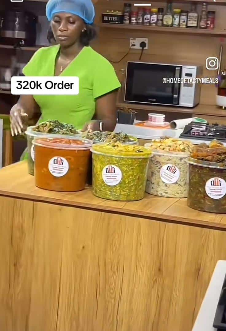 Nigerian vendor shows off N320K soups ordered by client in America (Video)