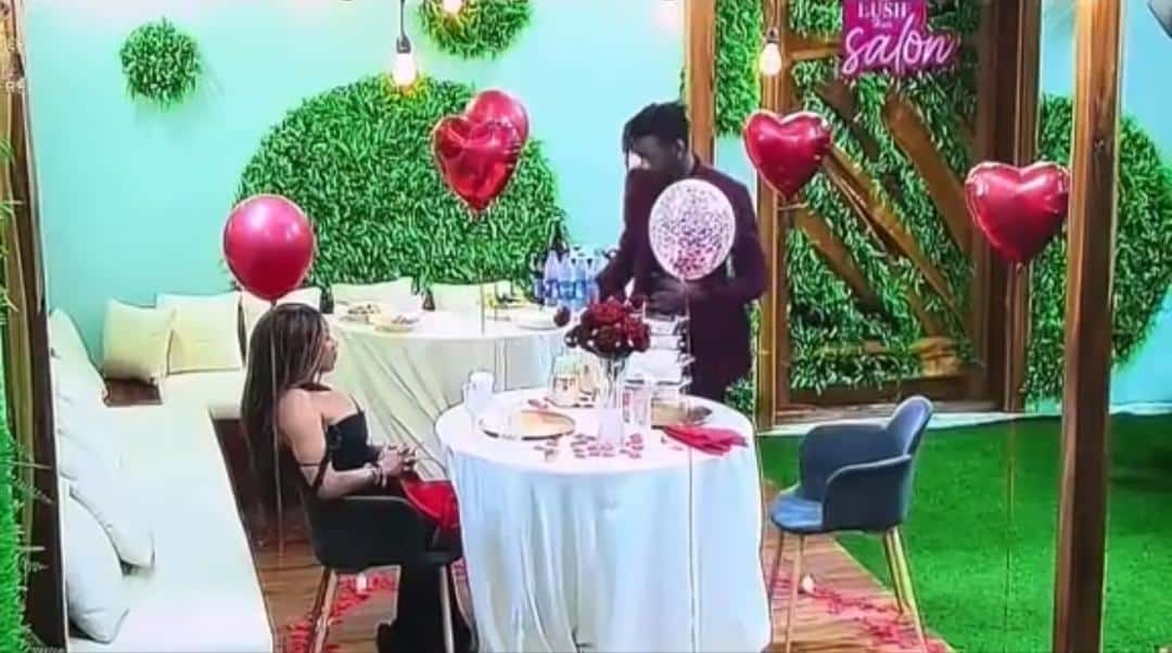 "Most boring date ever" — Reactions as Biggie sets up romantic dinner for Adekunle and Venita (Video)