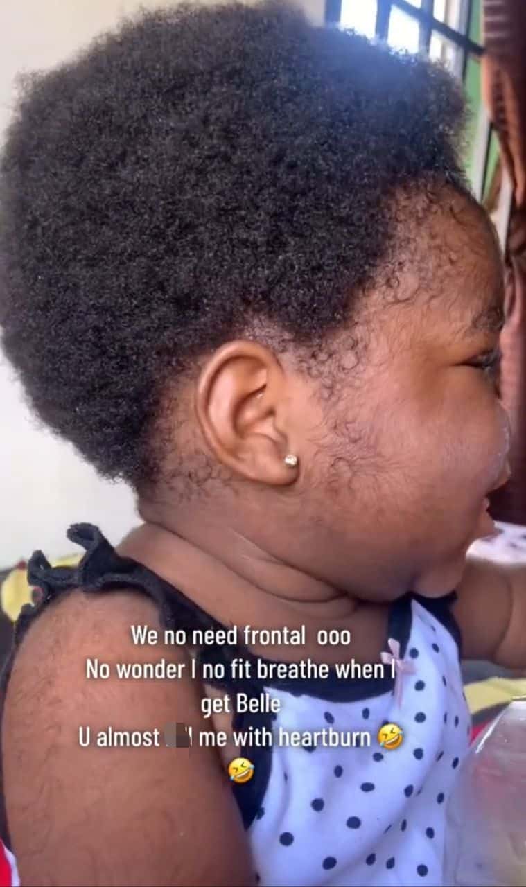Adorable baby with full hair leaves many gushing