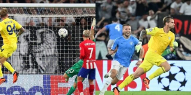 UCL: Goalkeeper scores late Lazio equalizer in clash against Atletico Madrid