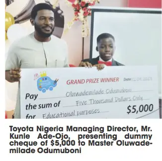 10-year-old Nigerian schoolboy emerges winner of multimillion naira out of 782,000 students