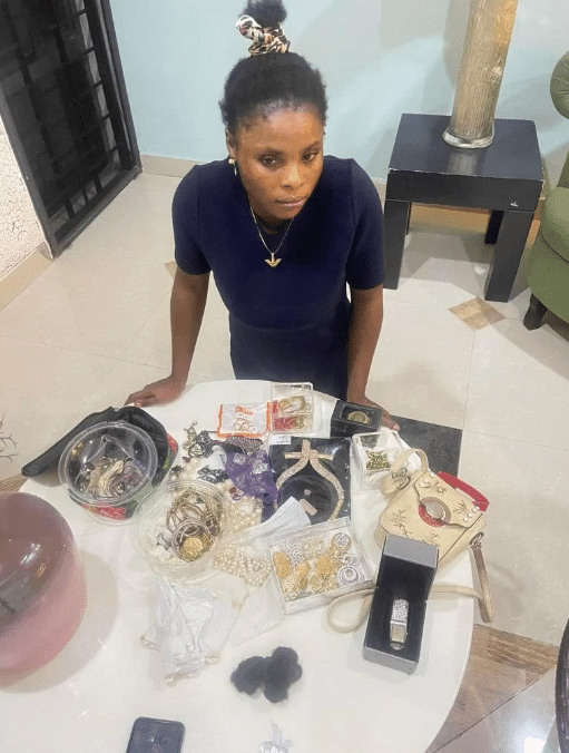 Newly hired maid caught attempting to flee with employer's 4 million naira jewelry collection