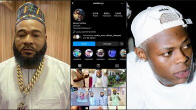 Sam Larry briefly returns to Instagram, takes off as Mohbad's fans bombard him