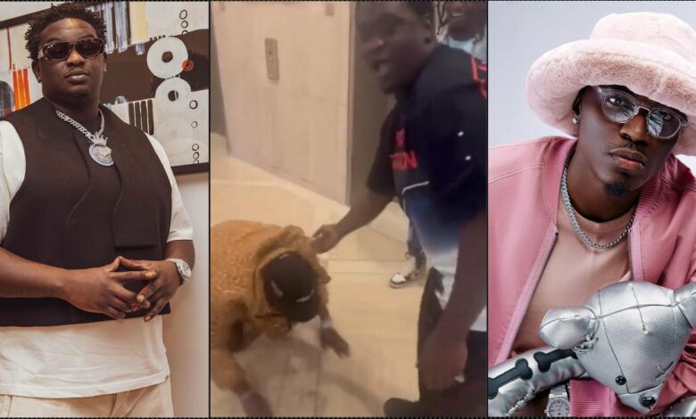 Spyro prostrates as he meets Wande Coal, netizens react (Video)