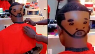 Man causes a buzz with dual face haircut (Video)