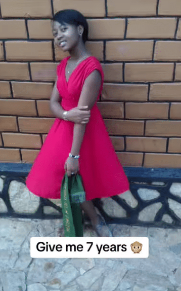 "Give me 7 years " - Lady shares throwback photos, her transformation causes buzz (Video)