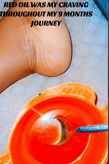 "I drank plenty palm oil"- Pregnant Woman causes buzz with her extraordinary craving during pregnancy (Video)