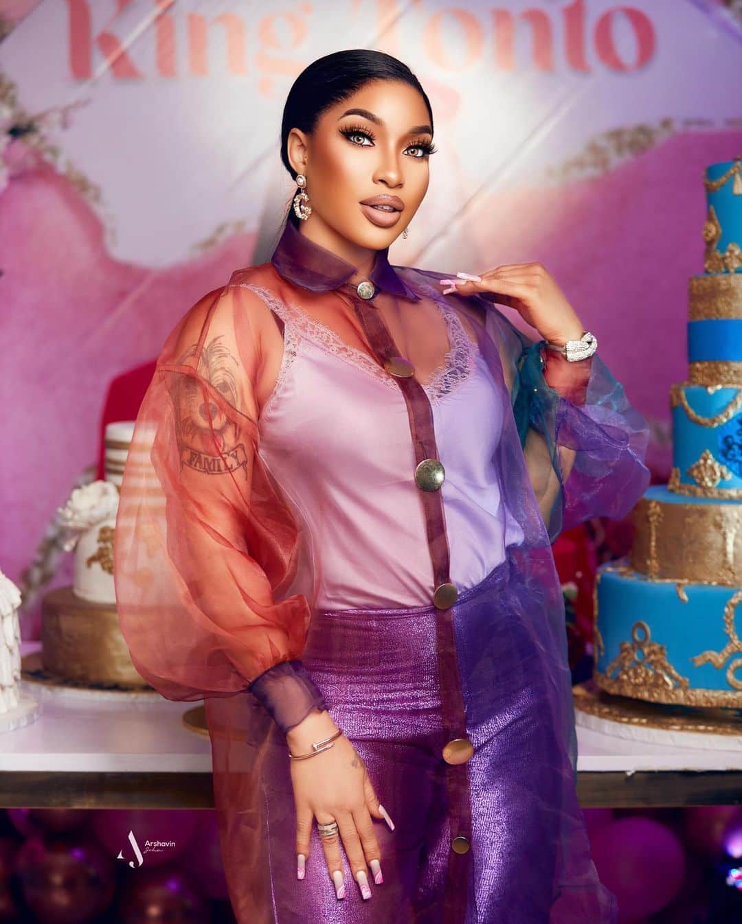 Tonto Dikeh reacts to arrival of Sam Larry in Nigeria