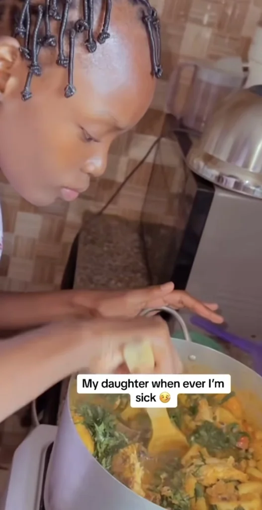Mother reveals how her daughter goes above and beyond to help her out when she is sick 