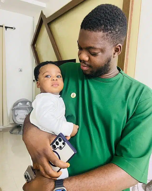 "No DNA needed" - Netizens gush over uncanny resemblance between Cute Abiola and son