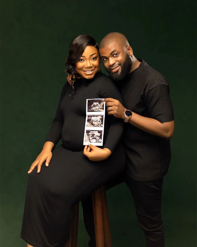 Mercy Chinwo, husband share maternity shoots after birth of baby