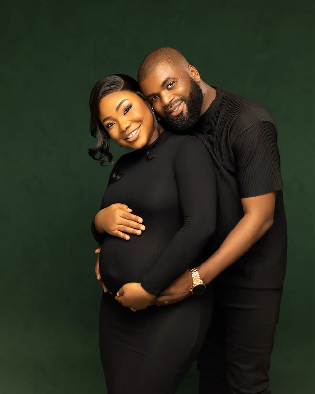 Mercy Chinwo, husband share maternity shoots after birth of baby