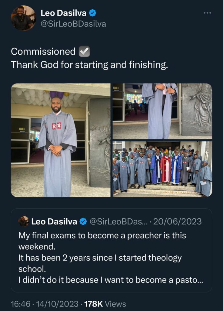 Ex-BBN star, Leo DaSilva, becomes commissioned preacher of the word of God 