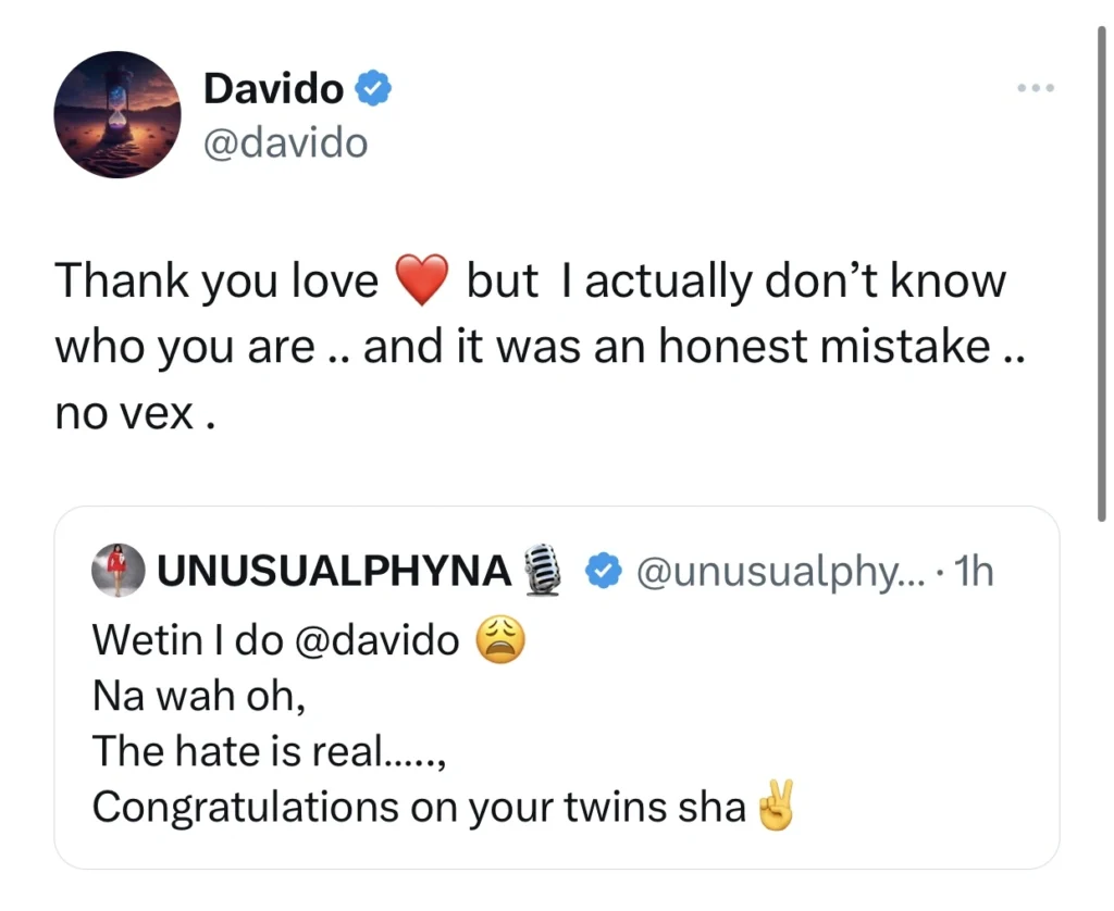 “I don’t know who you are” — Davido tells Phyna 
