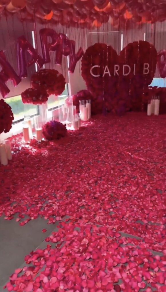 Offset celebrates Cardi B’s birthday in a big way, decorates house with petals