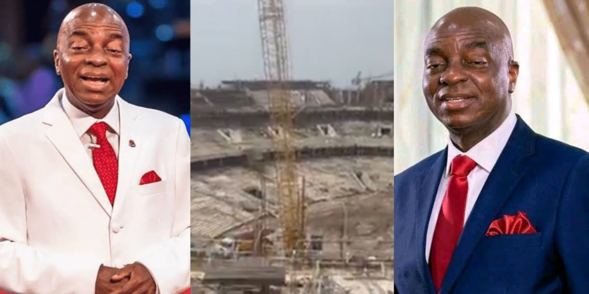 "This matter is not clear" – Nigerians react to Bishop Oyedepo’s new Winners Chapel Auditorium under construction