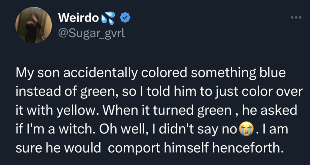 Woman reveals how she tricked her son into believing she’s a witch 