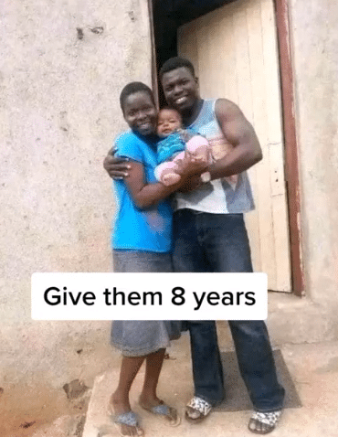 ""Give us 8 years" - Transformation photos of man, wife, and daughter cause buzz