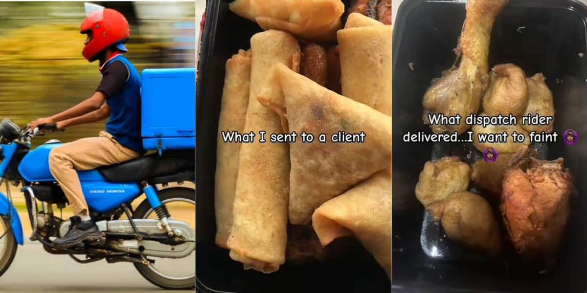 Hungry dispatch rider eats half of client’s food, delivers leftover