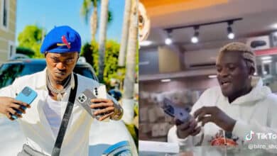 “Abeg on am make e no be fufu” — Portable implores phone dealer as he makes brand new purchase of iPhone 15 (video)