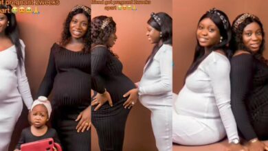 "Aren't they twins" – Lady celebrates as she and her best friend become pregnant at same time