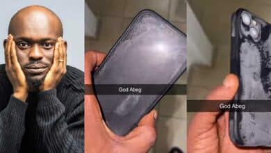 "I been want make e calm small" – Mr Jollof cries out after forgetting his phone in freezer because it was overheating