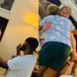Nigerian man proposes to his white lover in grand style