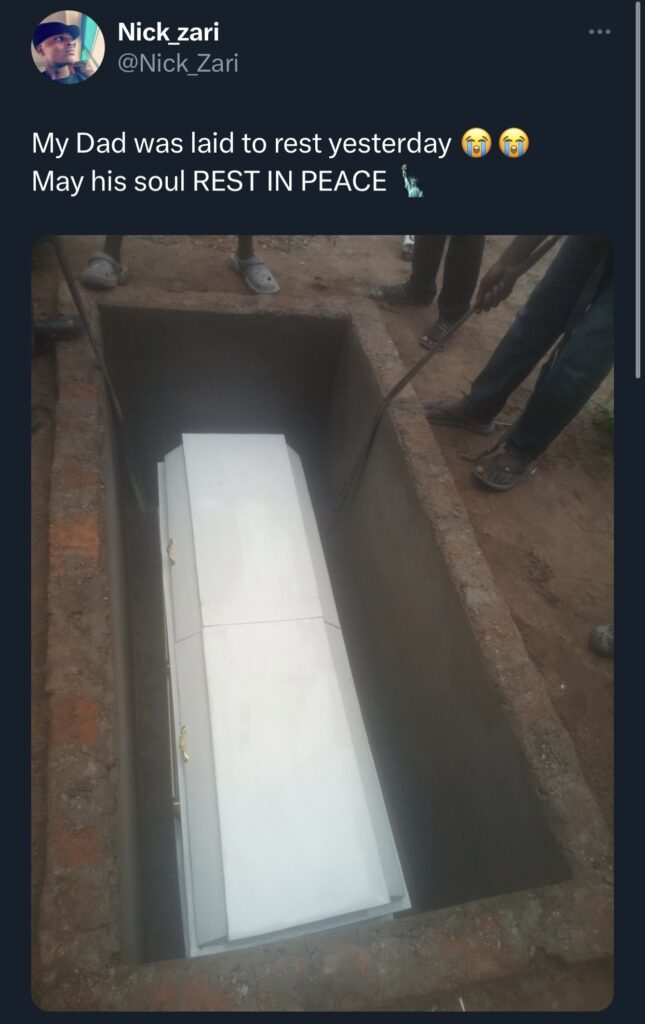 Man wishes his father early Demise as he steals another Twitter user’s coffin image 