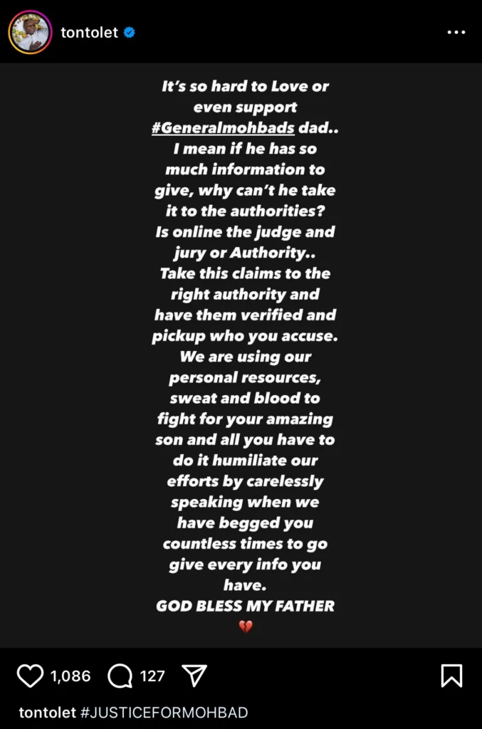 “It’s so hard to even love or support Mohbad’s father” — Tonto Dike