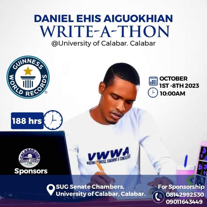 UNICAL student write-a-thon writing 