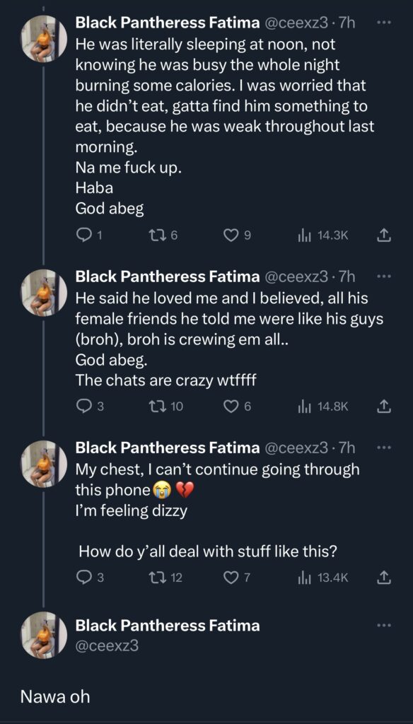 Lady goes on ranting spree, laments her boyfriend’s cheating