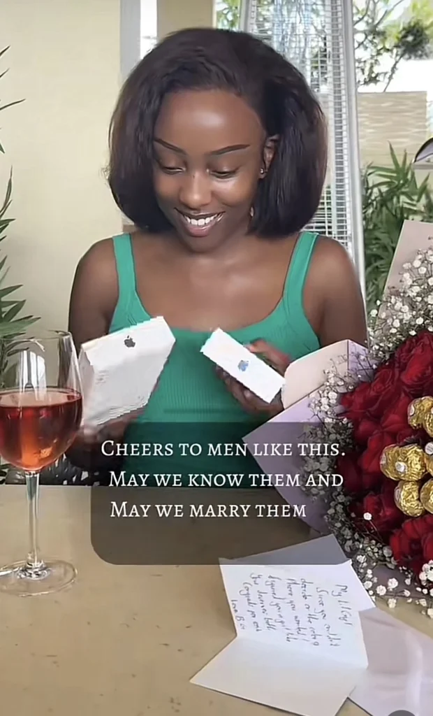 Lady makes Netizens green with envy as she shows off Two iPhone 15 her boyfriend got her
