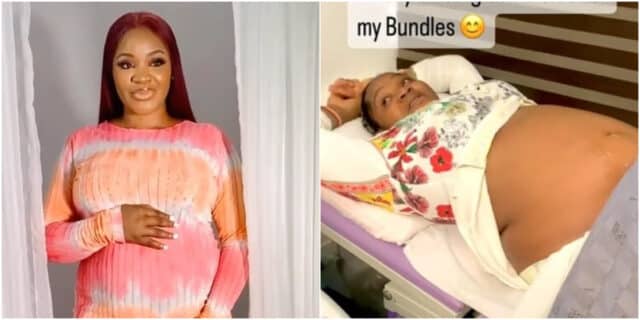 Uche Ogbodo reveals she's expecting twins, shares huge baby bump