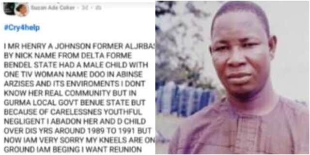 "I'm sorry" - Man who abandoned baby mama and son 33 years ago searches for them