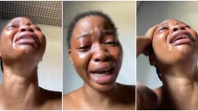 Nigerian lady cries her eyes out after losing all her savings to sports betting; Video causes buzz