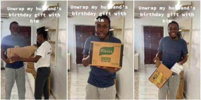 Wife packages boxers, socks in Knorr carton to husband on his birthday, he reacts 