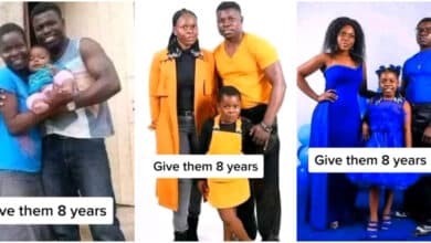 ""Give us 8 years" - Transformation photos of man, wife, and daughter cause buzz(Video)