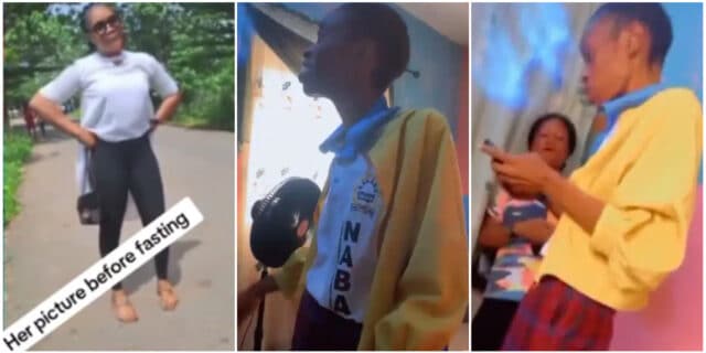 Old and current photos of Nigerian lady who fasted 30 days surfaces online
