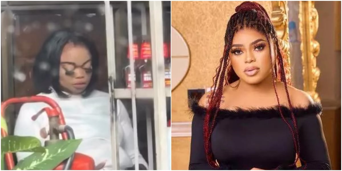 "This one na step-mommy of Lagos" - Mad reactions as Bobrisky's lookalike is spotted