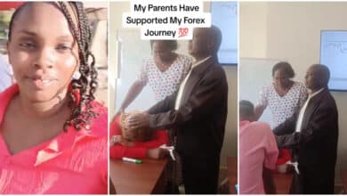 Parents cause buzz as they are spotted laying hands, praying for daughter doing Forex