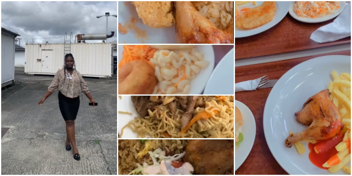 "They want to kill us with food" - Nigerian lady interning at Total Energies shares experience at company