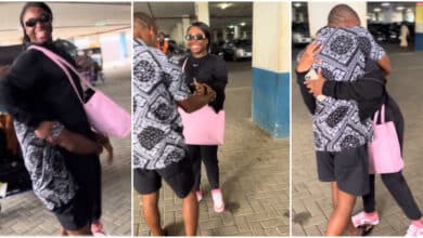 Nigerian man over the moon as he finally reunites with his twin sister after 8 years apart